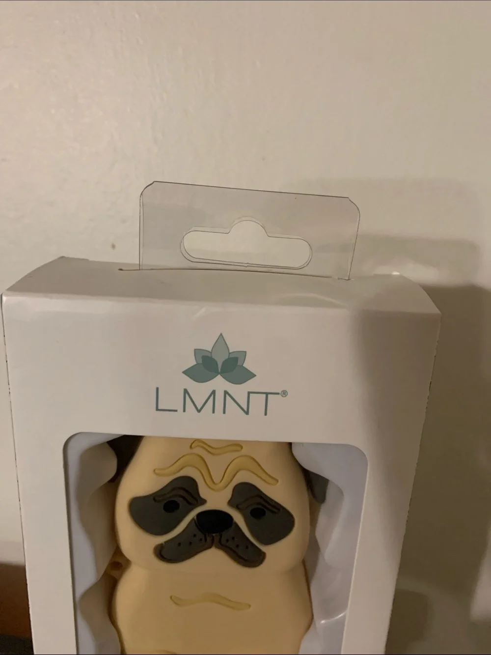 LMNT Beige Pug Silicone AirPods Case